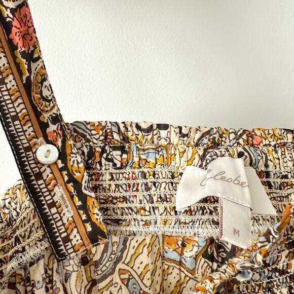 CLEOBELLA Rosalie Boho Midi Dress SZ MEDIUM Tiered Ruffle Paisley Kaleidoscope - Picture 6 of 8